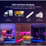 Світлодіодна стрічка 10м OK Led RGB 3535 з пультом та блютуз