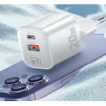 Зарядний пристрій Essager 20w 2USB PD + кабель Type-c. Білий.