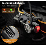 Налобный фонарь Sofirn HS10 black LH351D 90CRI 1100 lm 5000K + аккумулятор