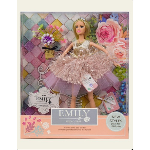 Лялька Emily з букетом та аксесуарами, в кор.33*28*6 см.