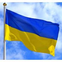 Прапор України великого розміру 140*90 см (полотно), з місцем для тримача-флагштоку