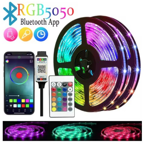 Світлодіодна стрічка 20м OK Led RGB 3535 з пультом та блютуз
