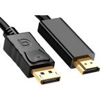 Кабель DisplayPort - HDMI 1.8м UPto4K чорний