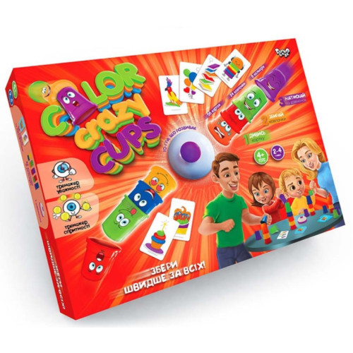 Настольная развлекательная игра Color Crazy Cups (Скоростные колпачки)