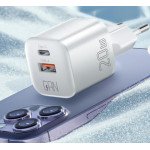 Зарядное устройство для Essager 20w 2USB PD + кабель Type-c. Белый.