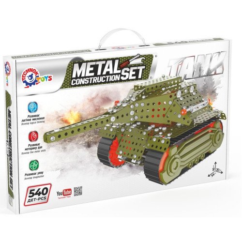 Игрушка Конструктор металлический Танк ТехноК 9307