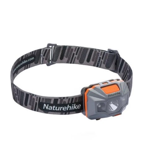 Налобний ліхтарик NatureHike Headlamp водонепроникний ліхтар із вбудованим акумулятором 1200 mAh USB сірий