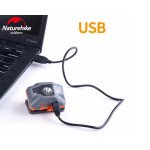 Налобний ліхтарик NatureHike Headlamp водонепроникний ліхтар із вбудованим акумулятором 1200 mAh USB сірий