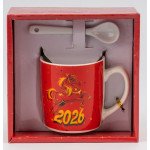 Кружка з ложечкою Символ 2026 року - Вогняний Кінь, 200 мл (9250-003)
