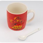 Кружка з ложечкою Символ 2026 року - Вогняний Кінь, 200 мл (9250-003)