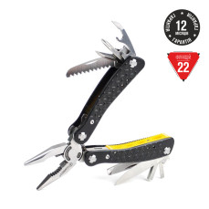 Мультитул Ganzo G106, (16.5 см) 22 функції, чорний + біти та чохол