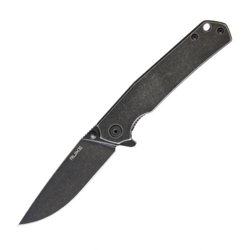 Ніж складаний туристичний Ruike P801-SB, (8.6 см) 14C28N / 3cr14n чорний