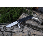 Багатофункціональний ніж Ruike Trekker LD21-B, (8.5 см) 12C27 / G10 чорний, 12 інстр.