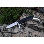 Багатофункціональний ніж Ruike Trekker LD21-B, (8.5 см) 12C27 / G10 чорний, 12 інстр.