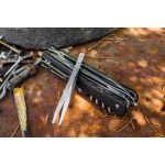Багатофункціональний ніж Ruike Trekker LD21-B, (8.5 см) 12C27 / G10 чорний, 12 інстр.