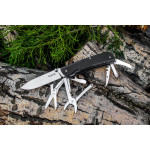 Багатофункціональний ніж Ruike Trekker LD41-B, (8.5 см) 12C27 / G10 чорний, 22 інстр.