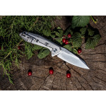 Ніж складаний туристичний Ruike P135-SF, (9.2 см) 14C28N / steel 420 сірий