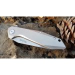 Ніж складаний туристичний Ruike P135-SF, (9.2 см) 14C28N / steel 420 сірий