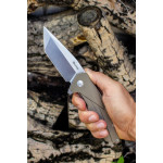 Ніж складаний туристичний Ruike P138-W, (9 см) 14C28N / G10 бежевий