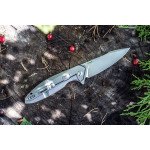 Ніж складаний туристичний Ruike P128-SF, (9.3 см) 14C28N / 3cr14n сірий