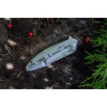 Ніж складаний туристичний Ruike P128-SF, (9.3 см) 14C28N / 3cr14n сірий