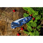 Ніж складаний туристичний Ruike Fang P105-Q, (9.2 см) 14C28N / G10 синій