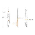 Ніж складаний туристичний Ruike P108-SF, (8.8 см) 14C28N / 3cr14n сірий