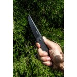 Ніж складаний туристичний Ruike P108-SB, (8.8 см) 14C28N / 3cr14n чорний