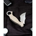 Ніж складаний кишеньковий Ruike P881-W, (7.6 см) 14C28N / G10 бежевий