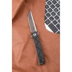 Ніж складаний туристичний Ruike P127-CB, (9.1 см) 14C28N / G10 + carbon fiber чорний