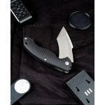 Ніж складаний туристичний Ruike P851-B, (8.9 см) 14C28N / G10 чорний