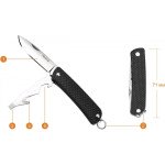 Багатофункціональний ніж Ruike Criterion S21, (5.3 см) 12C27 / G10 чорний, 5 інстр.