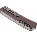 Багатофункціональний ніж Ruike Criterion L32, (8.5 см) 12C27 / G10 коричневий, 13 інстр.