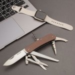 Багатофункціональний ніж Ruike Criterion L42, (8.5 см) 12C27 / G10 коричневий, 19 інстр.