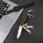 Багатофункціональний ніж Ruike Criterion L51, (8.5 см) 12C27 / G10 зелений, 23 інстр.