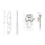 Ніж фіксований мисливський Ruike Jager F118-B, (11 см) 14C28N / G10 чорний