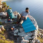 Килимок туристичний складаний одномісний IXPE Naturehike Thickened NH20FCD07 кемпінговий з алюмінієвою плівкою, 187x56x2,5 см, блакитний