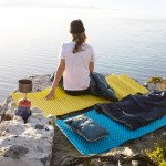 Килимок туристичний складаний одномісний IXPE Naturehike Thickened NH20FCD07 кемпінговий з алюмінієвою плівкою, 187x56x2,5 см, блакитний