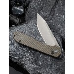 Ніж складаний туристичний Civivi Elementum Pocket, (8.9 см) 14C28N / Micarta сірий