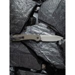 Ніж складаний туристичний Civivi Elementum Pocket, (8.9 см) 14C28N / Micarta сірий