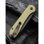 Ніж складаний туристичний Civivi Elementum Pocket, (8.9 см) 14C28N / Micarta оливковий