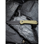 Ніж складаний туристичний Civivi Elementum Pocket, (8.9 см) 14C28N / Micarta оливковий