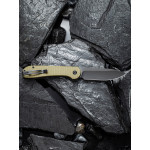 Ніж складаний туристичний Civivi Elementum Pocket, (8.9 см) 14C28N / Micarta оливковий