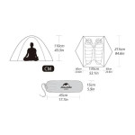 Намет двомісний з килимками Naturehike Star River 2 NH17T012-T, світло-зелений