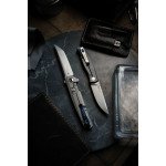 Ніж складаний туристичний Ruike M126-TZ, (9.1 см) steel 154СМ / TC4 (титан) сірий