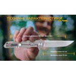 Ніж складаний туристичний Ruike M126-TZ, (9.1 см) steel 154СМ / TC4 (титан) сірий