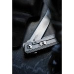 Ніж складаний туристичний Ruike M126-TZ, (9.1 см) steel 154СМ / TC4 (титан) сірий
