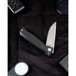 Ніж складаний кишеньковий Ruike M661-TZ, (7.4 см) steel 154СМ / G10 чорний