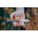 Ніж складаний кишеньковий Ruike M662-TZ, (7.4 см) steel 154СМ / TC4 (титан) + G10 чорний