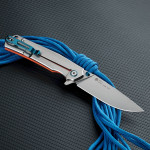 Ніж складаний туристичний Ruike P801-J, (8.6 см) 14C28N /  G10 помаранчевий